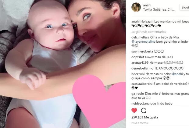Anahí compartió foto de su bebé de 5 meses