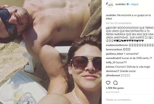 Anahí de Cárdenas se muestra cariñosa con conocido periodista deportivo