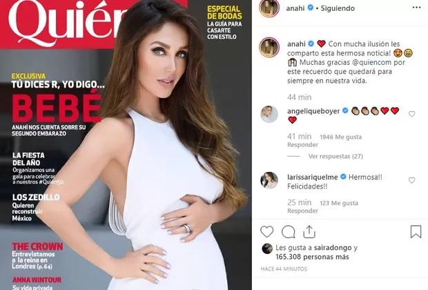 Anahí confirmó su segundo embarazo