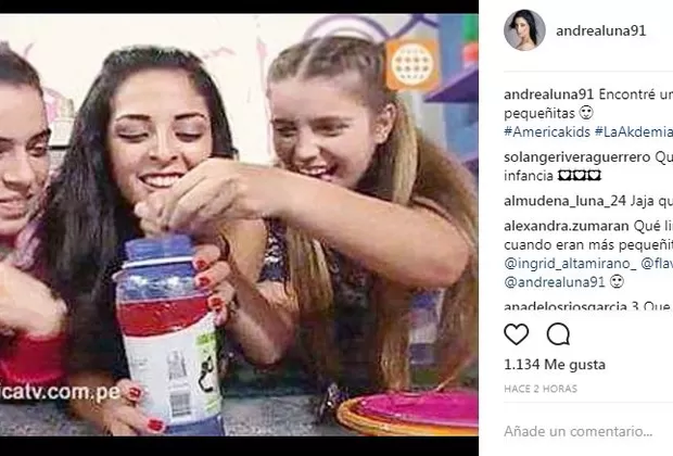 Andrea Luna compartió foto de Flavia Laos e Ingrid Altamirano en América Kids