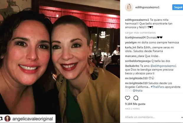 Angélica Vale y Edith González compartieron esta inolvidable foto juntas