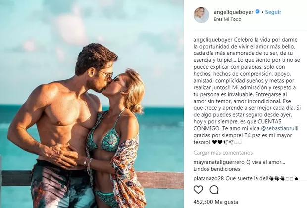 Angelique Boyer descarta lejanía de Sebastián Rulli con romántica dedicatoria