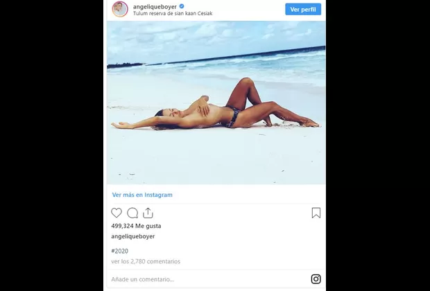 Angelique Boyer empezó el 2020 con atrevido topless