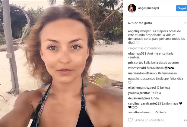 Angelique Boyer se dejó ver al natural en reciente foto en Instagram