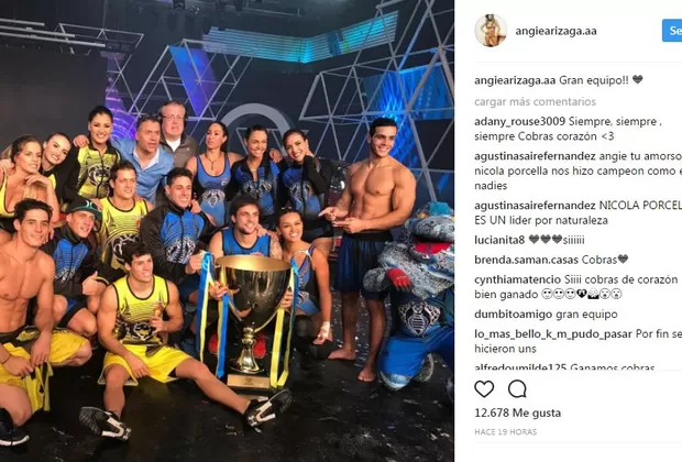 Angie Arizaga recordó con esta imperdible foto la victoria de 'Las Cobras'