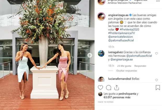 Angie Arizaga y Paloma Fiuza derrocharon sensualidad en la preventa de América TV