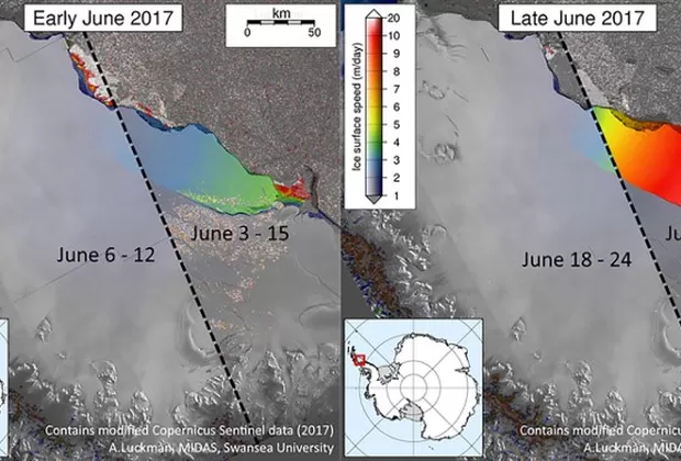 Antártida: se desprende uno de los icebergs más grandes del mundo
