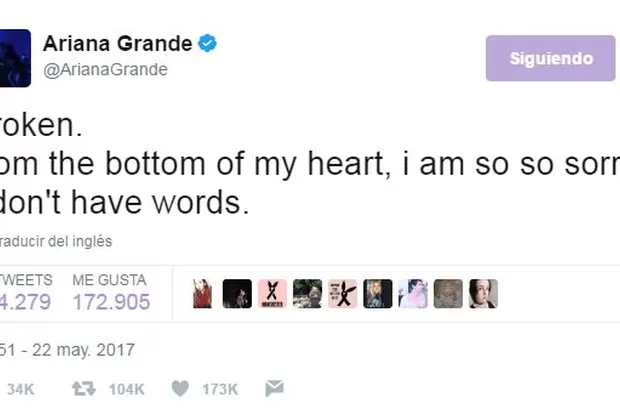 Ariana Grande se pronunció así tras las muertes en atentado en Mánchester