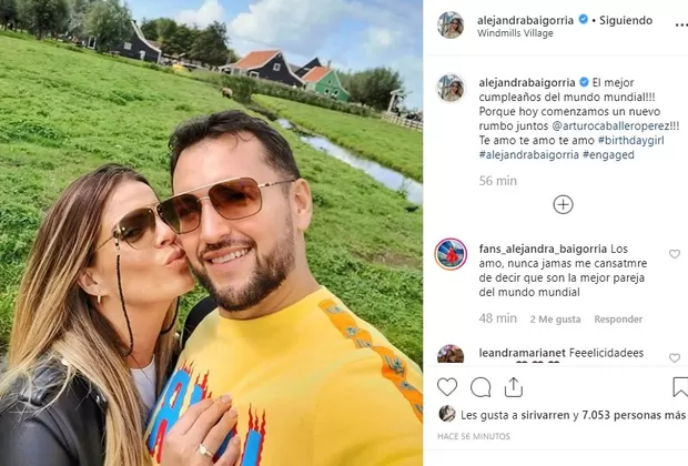 Arturo Caballero le propuso matrimonio a Alejandra Baigorria 