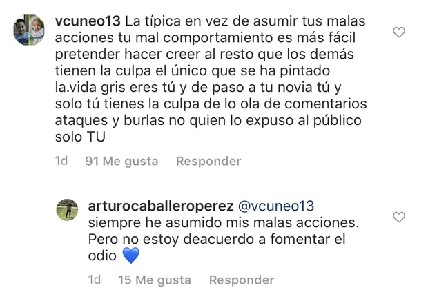 Arturo Caballero responde a fans de Alejandra Baigorria por presunta infidelidad