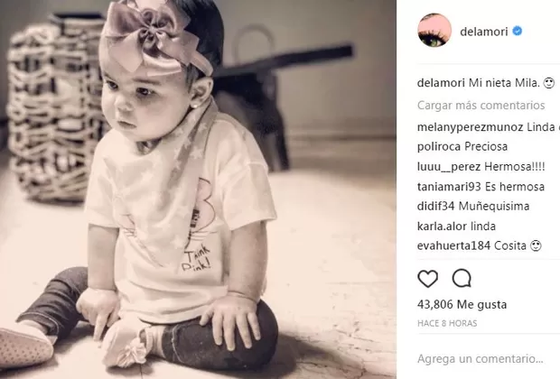 Bárbara Mori publica foto de su nieta Mila Mayer y un fan dice esto
