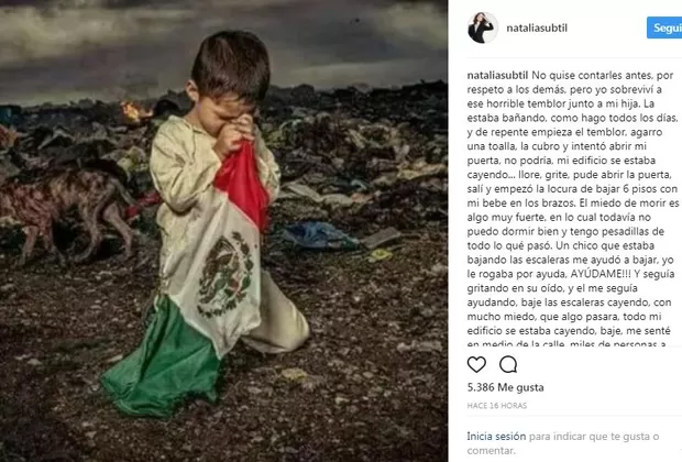 Nieta de Bárbara Mori se quedó sin casa tras terremoto en México