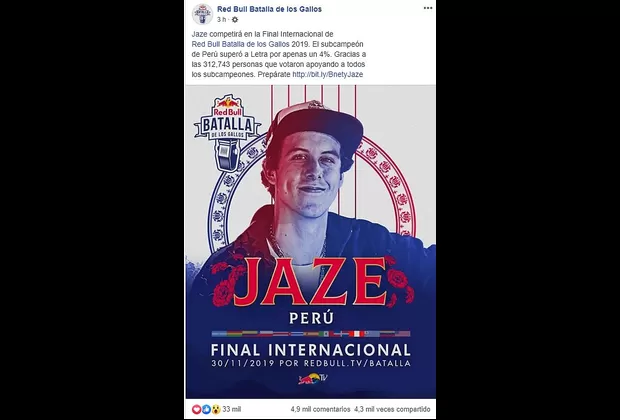 Batalla de los Gallos: Jaze irá la final internacional de freestyle en España