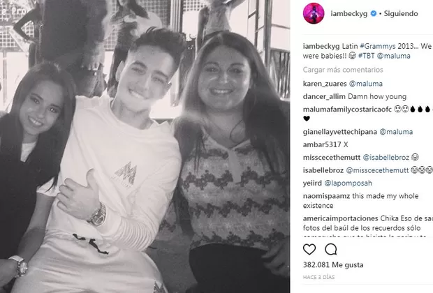Maluma y Becky G en el pasado