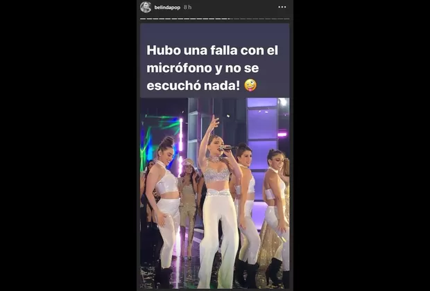 Belinda sufrió falla técnica cuando cantaba tema de Selena