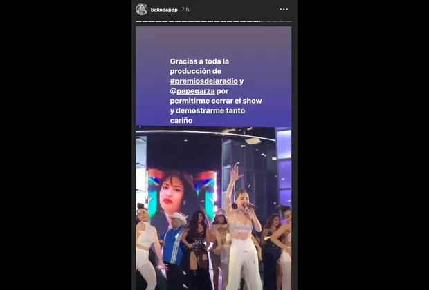 Belinda sufrió falla técnica cuando cantaba tema de Selena