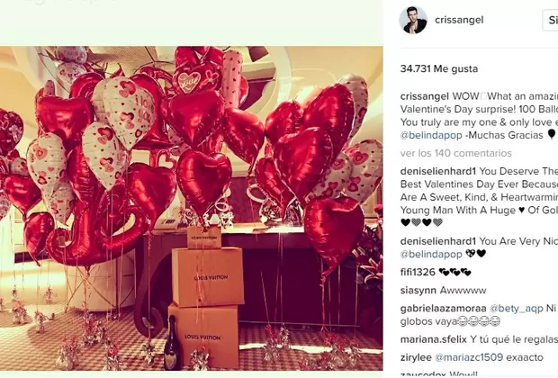 Belinda y Criss Angel expresaron así su amor por San Valentín
