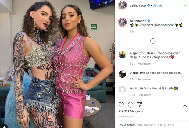 Belinda y Danna Paola desmintieron rumores de enemistad con foto 