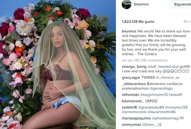 Beyoncé anunció embarazo: tendrá gemelos