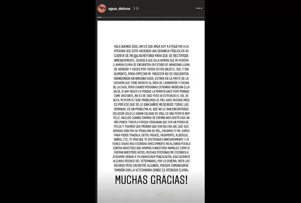 Blanca Rodríguez se defendió tras acusaciones de supuesto maltrato animal