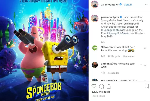 ‘Bob Esponja’ regresa a la pantalla grande