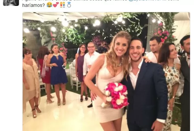Boda de Mario y Korina: este exguerrero reapareció y su pareja ganó el bouquet