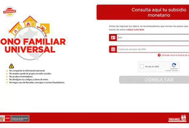 ¿Qué hacer si el familiar autorizado no puede cobrar el Bono Universal?