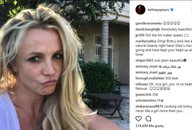 Britney Spears difundió fotos al natural y generó estas reacciones en redes