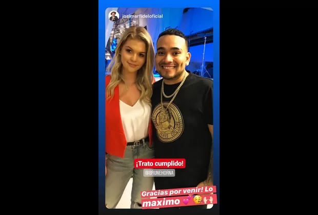 Brunella Horna compartió video de Richard Acuña bailando reggaetón