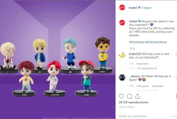 BTS tendrá su propia colección de muñecos de Mattel