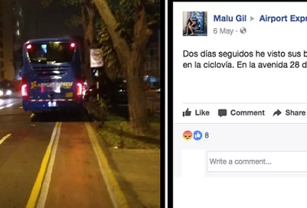 Miraflores: bus que transporta pasajeros del aeropuerto estaciona en lugares prohibidos