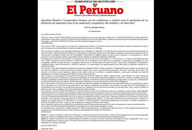 Marihuana medicinal: aprueban lineamientos para producción y comercialización
