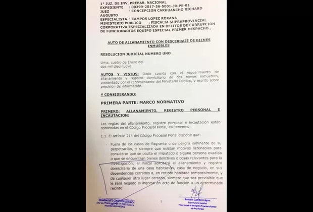 Caso Keiko Fujimori: así fue el allanamiento a la oficina del asesor de Chávarry