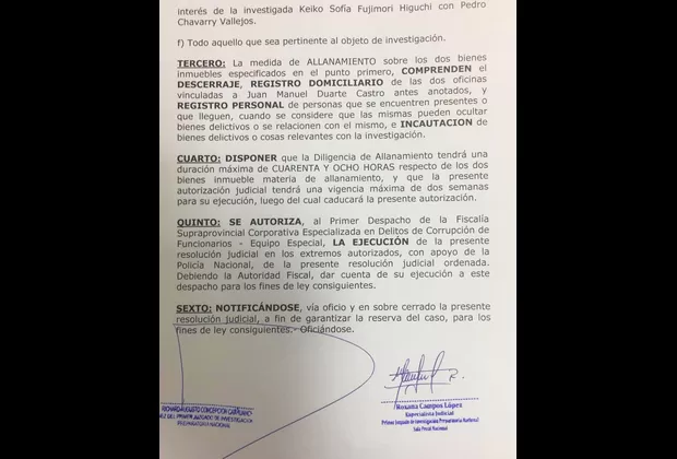 Caso Keiko Fujimori: así fue el allanamiento a la oficina del asesor de Chávarry