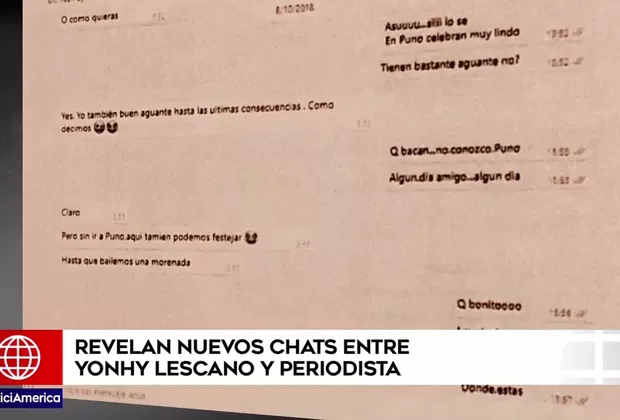 Caso Lescano: revelan nuevos chats entre el congresista y la periodista