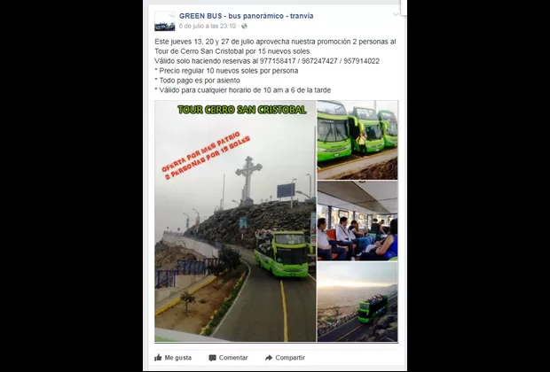 Cerro San Cristóbal: Empresa 'Green Bus' cerró su fanpage tras accidente