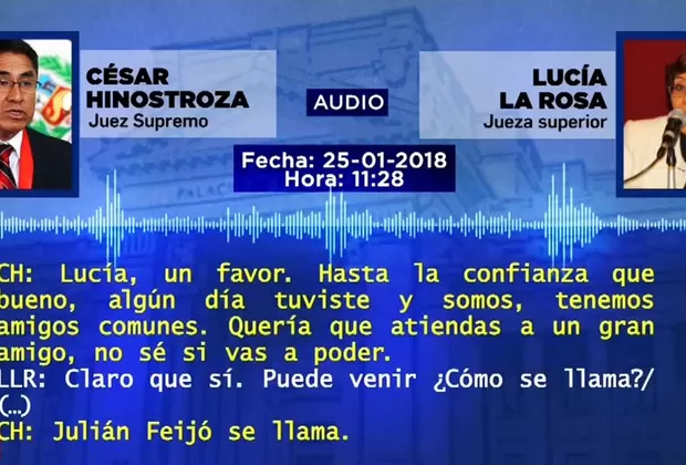 César Hinostroza: Audios confirman que contactó a jueza para favorecer a empresario