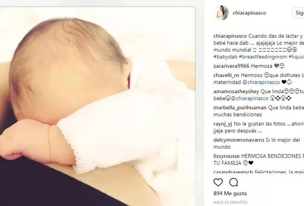 Chiara Pinasco compartió la primera foto de su hija Ella