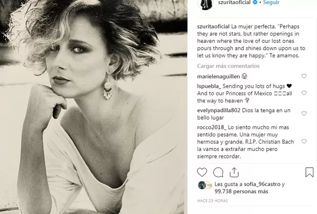 Christian Bach: su hijo Sebastián Zurita se despide de la actriz con conmovedor mensaje