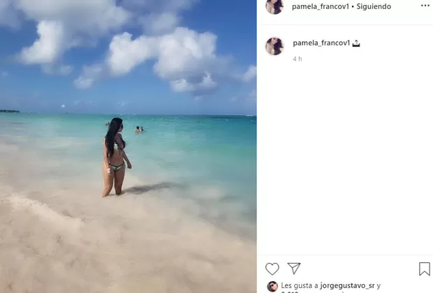 Christian Domínguez y Pamela Franco viven románticos días en el Caribe