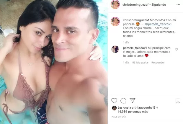 Christian Domínguez y Pamela Franco viven románticos días en el Caribe