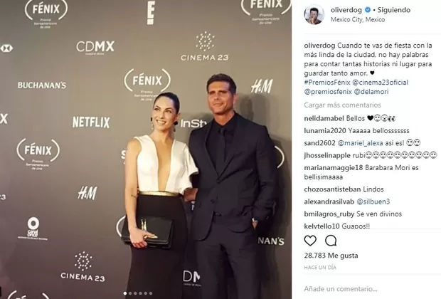 Christian Meier y Bárbara Mori en los Premios Fénix 2017