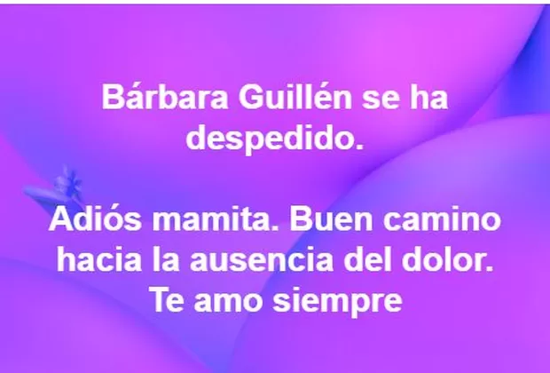 Clase 406: murió Bárbara Guillén, madre de la actriz Francesca Guillén