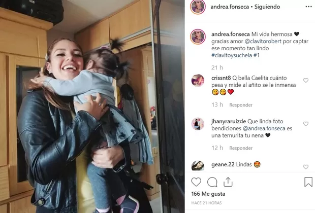 'Clavito y su chela': Andrea Fonseca enternece Instagram con foto junto a su hija