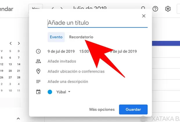 como añadir un recordatorio a Google Calendar 
