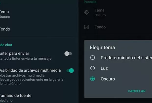 ¿Cómo habilitar el modo oscuro en WhatsApp?