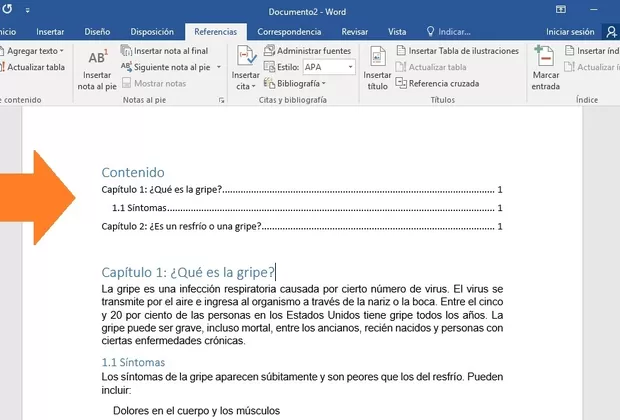 Así puedes hacer un índice en Word automáticamente