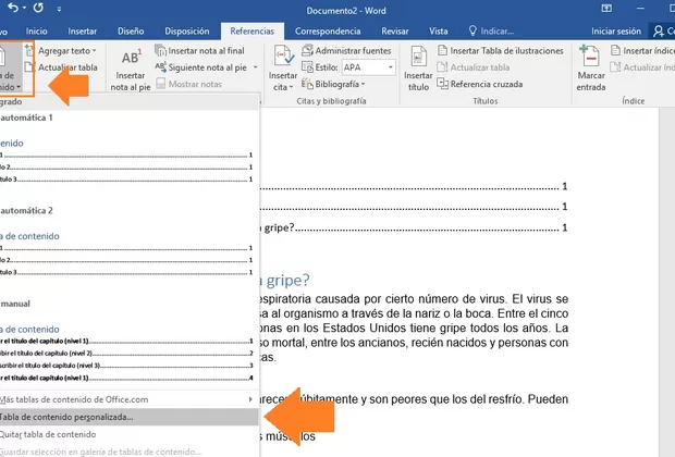 Así puedes hacer un índice en Word automáticamente