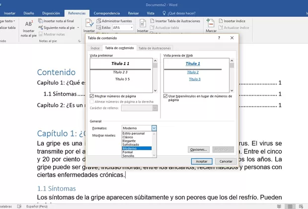 Así puedes hacer un índice en Word automáticamente