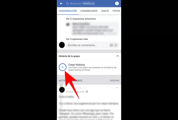 ¿Cómo crear historias y compartirlas dentro de un grupo de Facebook?